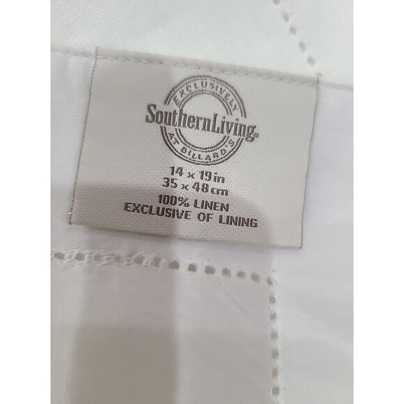 10pk Southern Living 19" L x 14" W Linen/Cotton Placemats, White - Picture 5 of 10